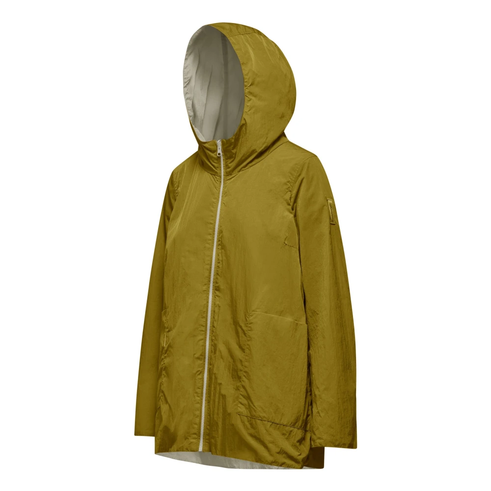 BomBoogie Dames omkeerbare tweekleurige parka Yellow Dames