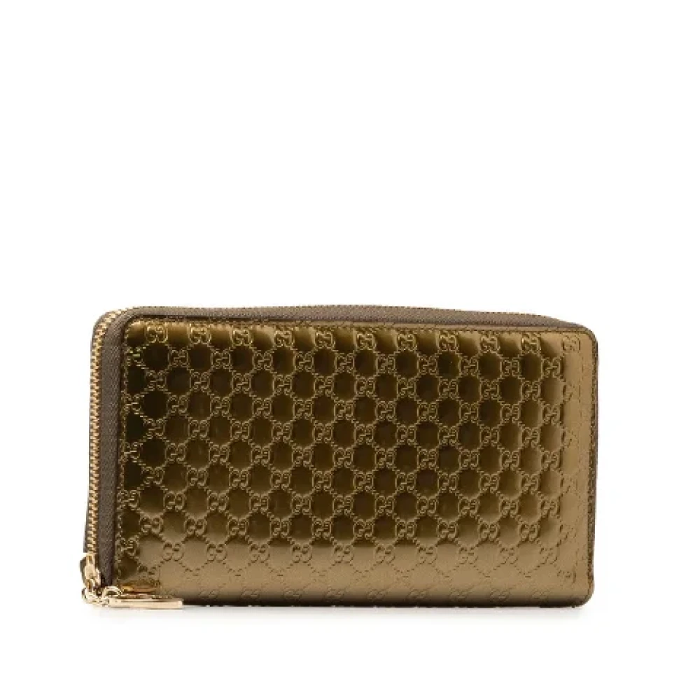 Gucci Vintage Pre-owned Leather wallets Yellow Dames