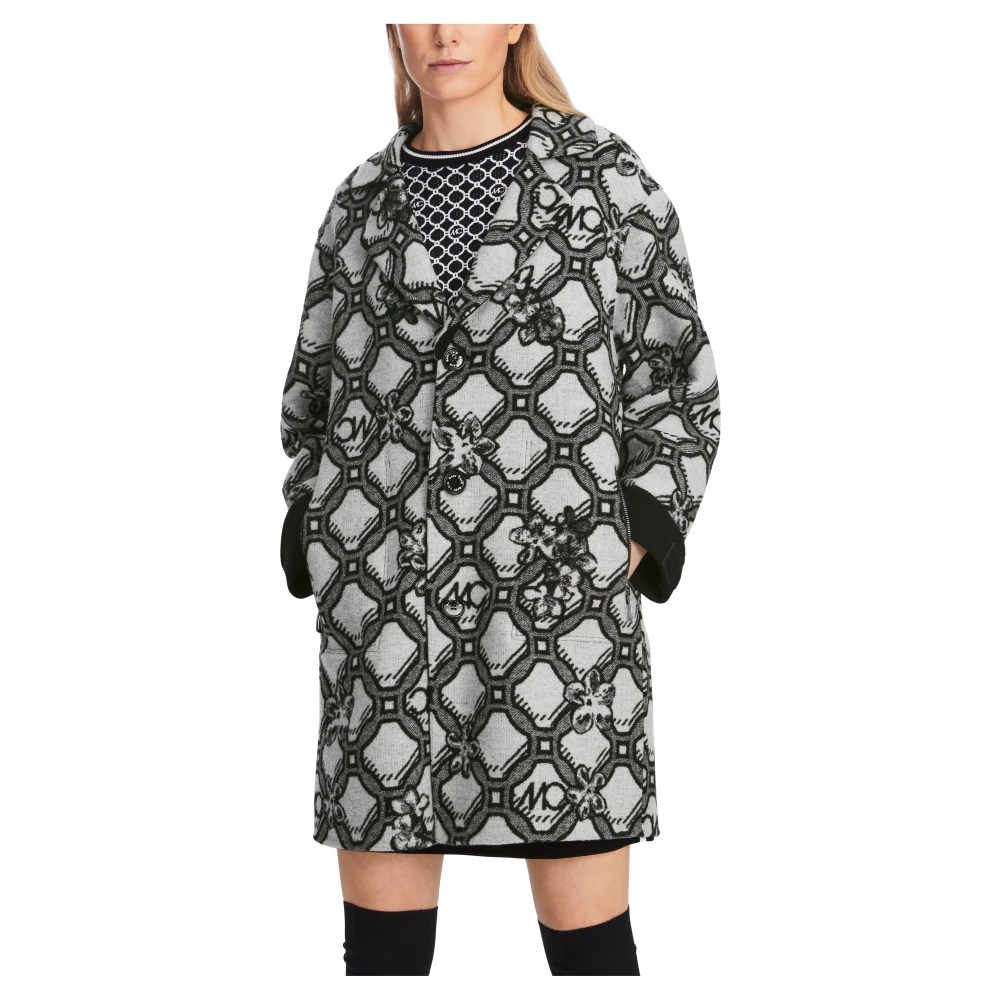 Marc Cain Omkeerbare Jas met Print Gray Dames