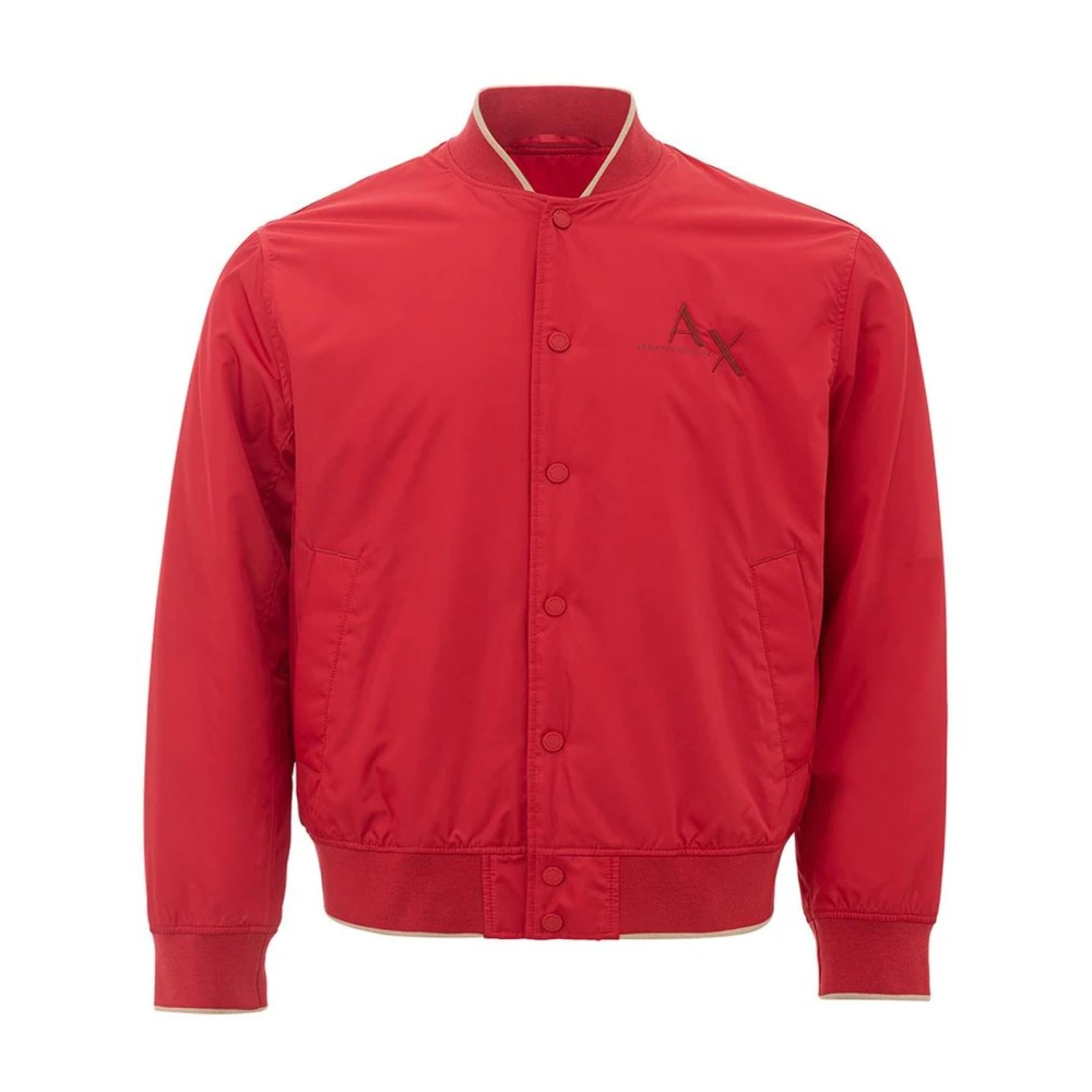 Armani Exchange Luxe Rode Polyesterjas voor Mannen Red Heren