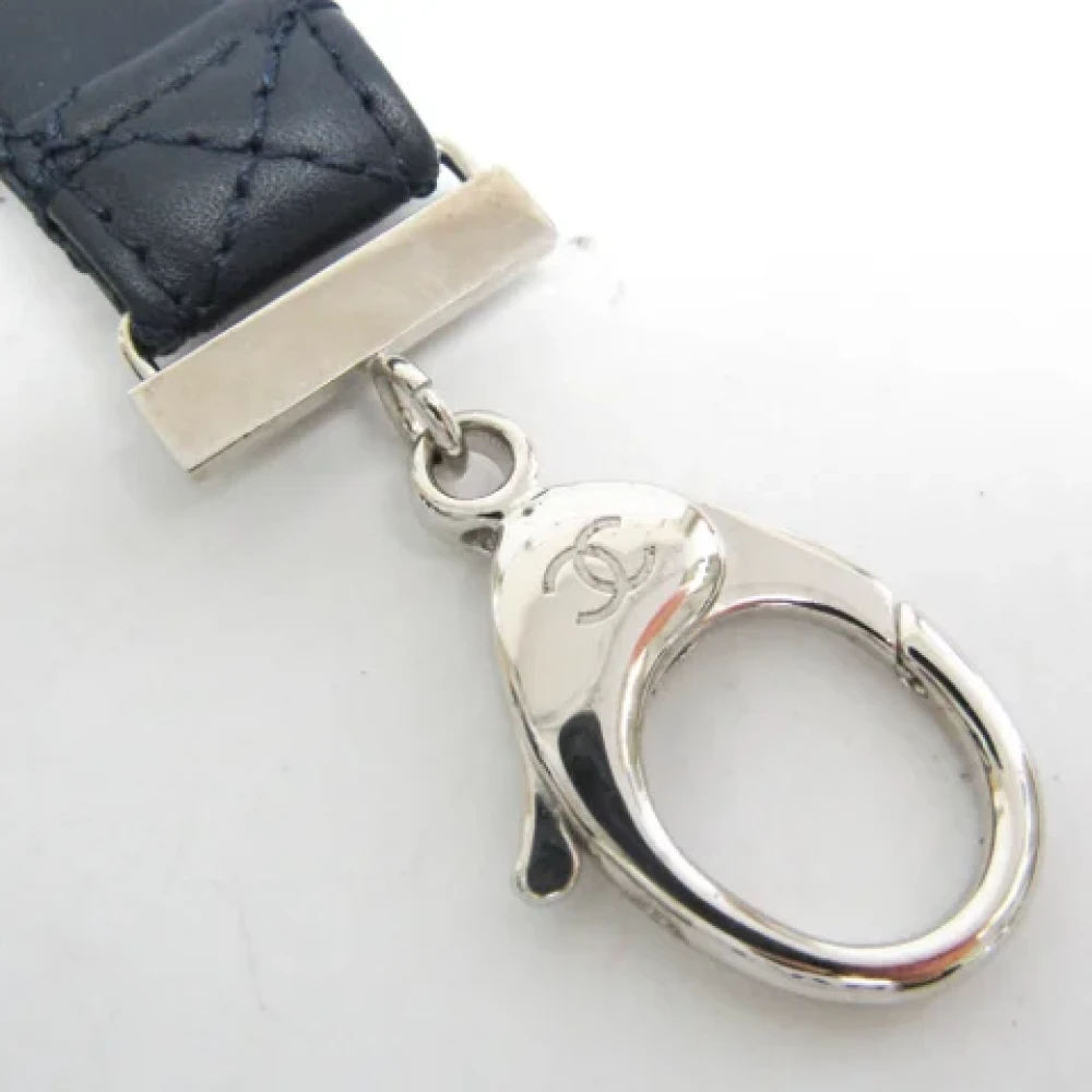 Chanel Vintage Pre-owned Leather belts Blue Dames