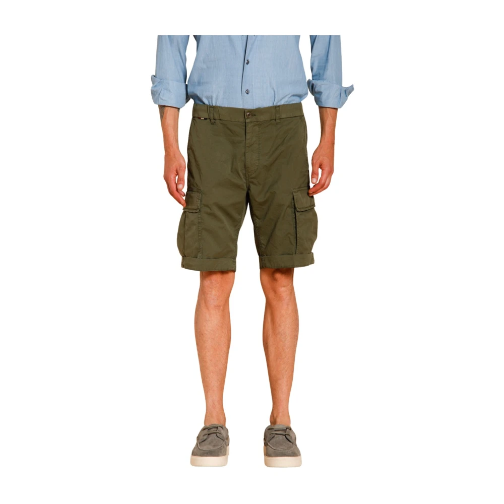 Mason's Herr Grön Shorts L, Bomull, Cargo M74 Bermuda