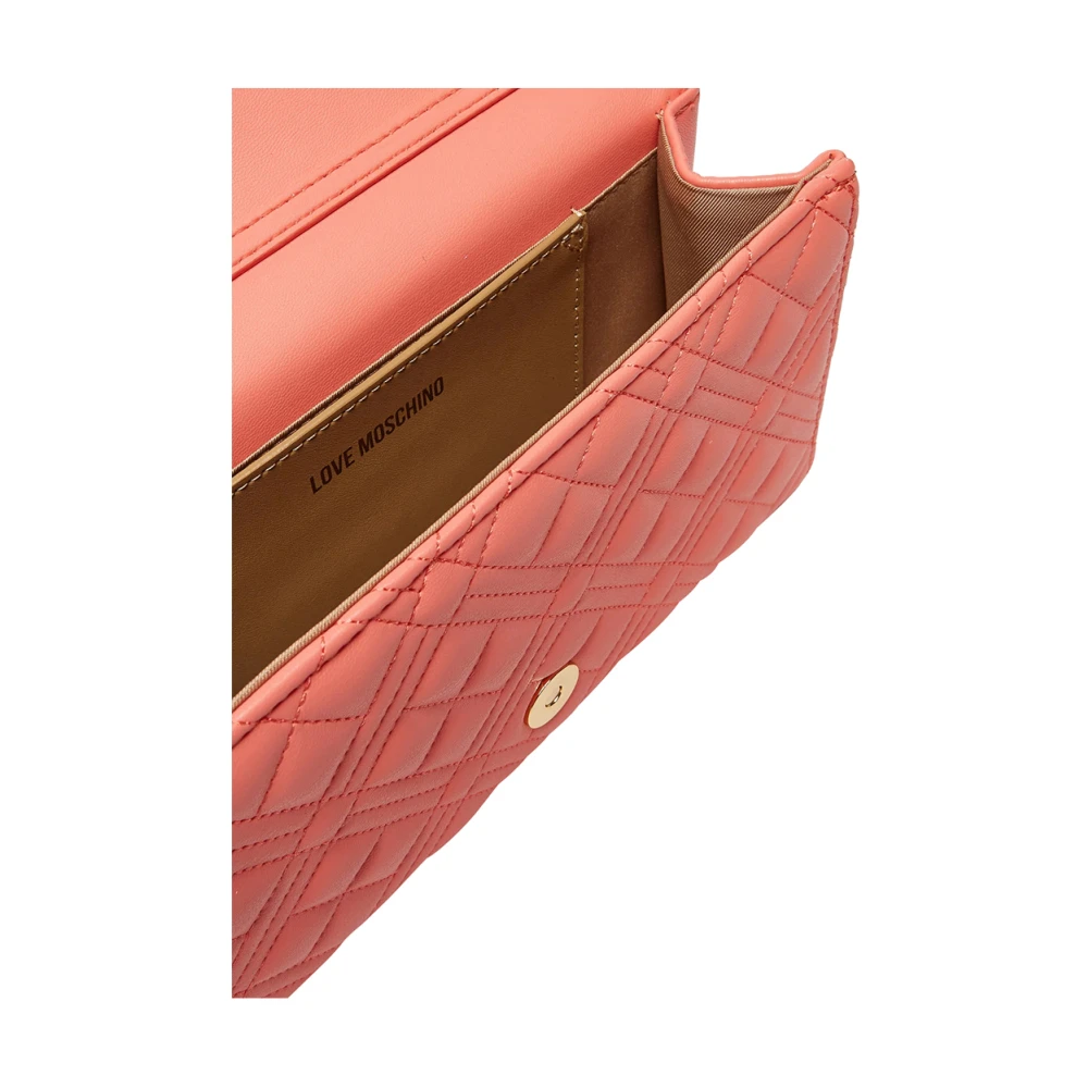 Moschino Koraalrode Schoudertas Chic Stijl Red Dames