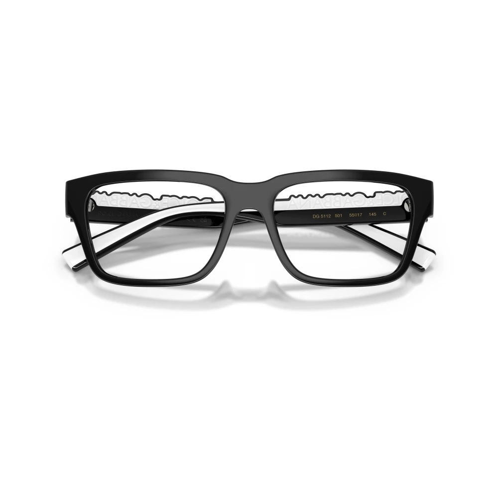 Dolce & Gabbana Unisex Grey Dg5112 501 Optical Frames Injected Black Squared Normal - Image 2