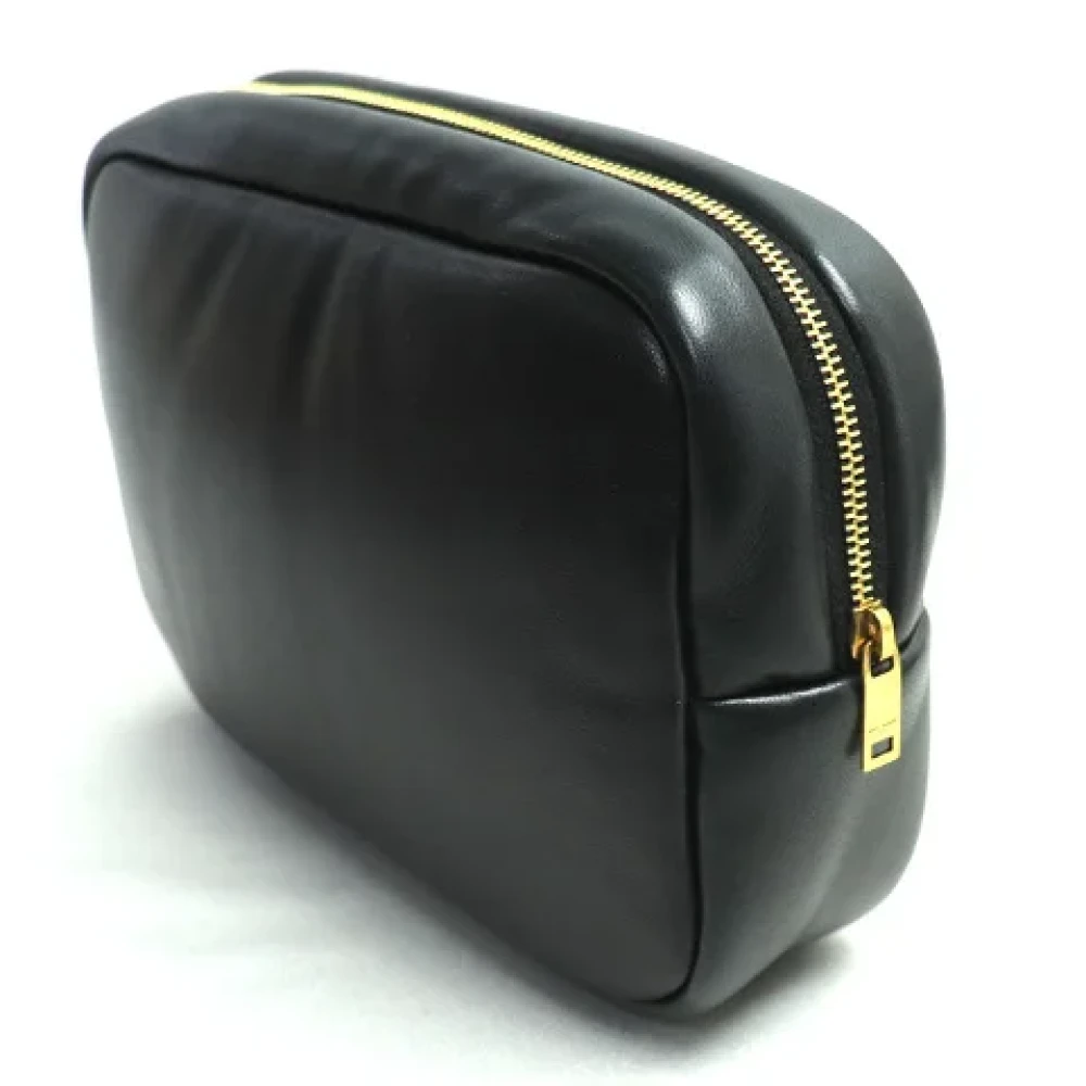 Yves Saint Laurent Vintage Pre-owned Leather clutches Black Dames