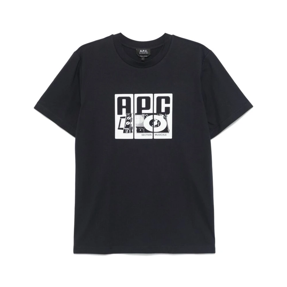 A.p.c. Navy Blue Unisex T-shirt Blue Heren