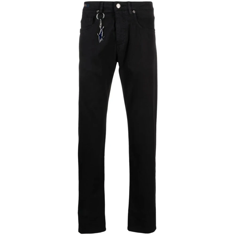 Paul & Shark Mannelijk Zwart Broeken Heren, L, Katoen, Slim-Fit Broek