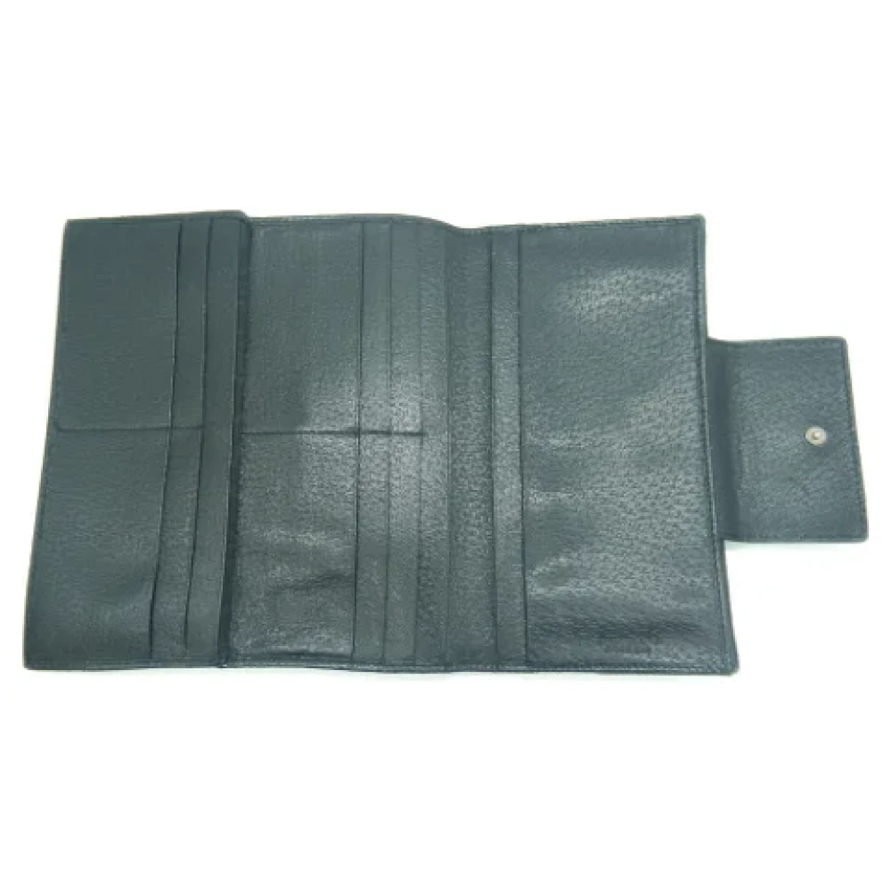 Bvlgari Vintage Pre-owned Leather wallets Green Dames