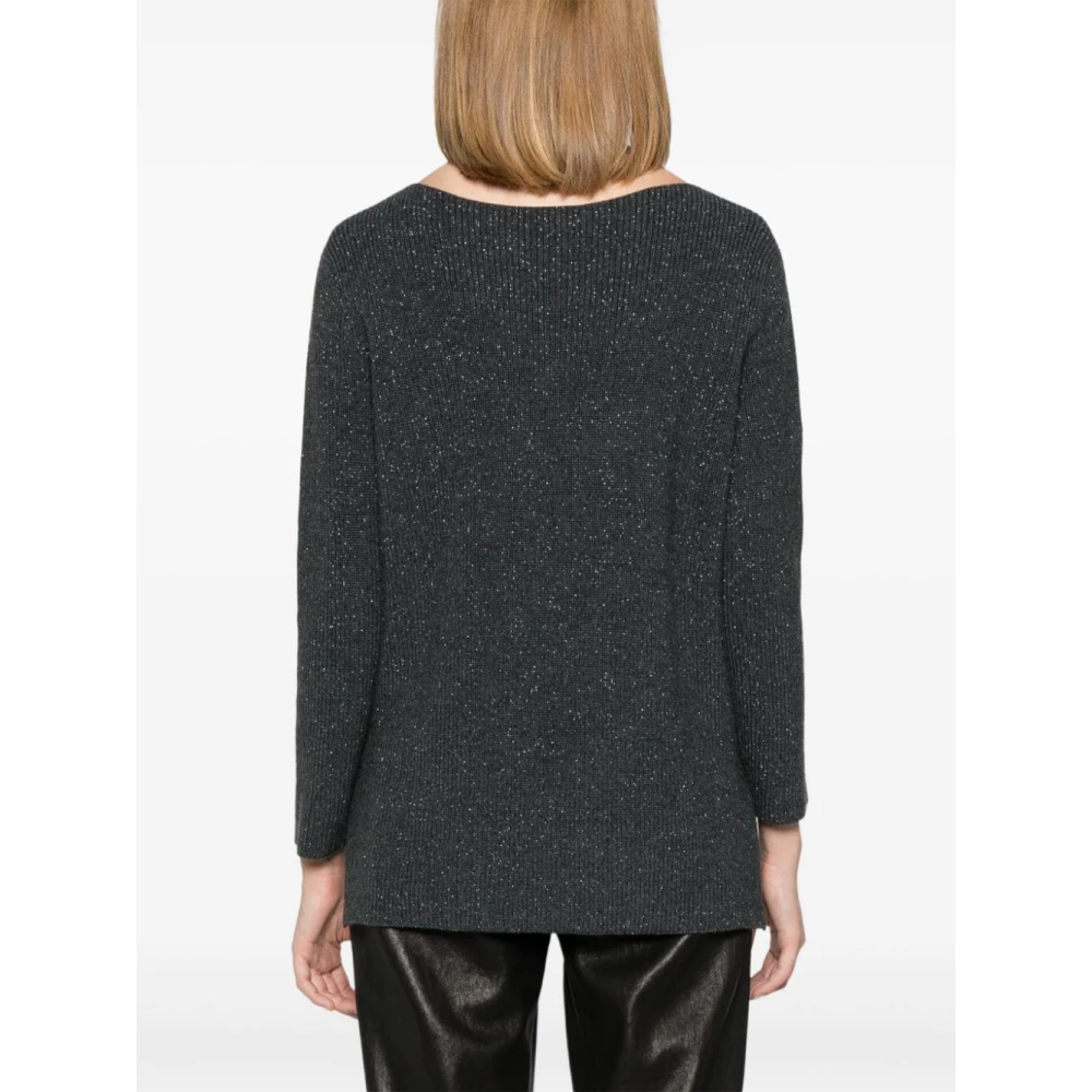 Fabiana Filippi Metallic Visserstrui Sweater Gray Dames