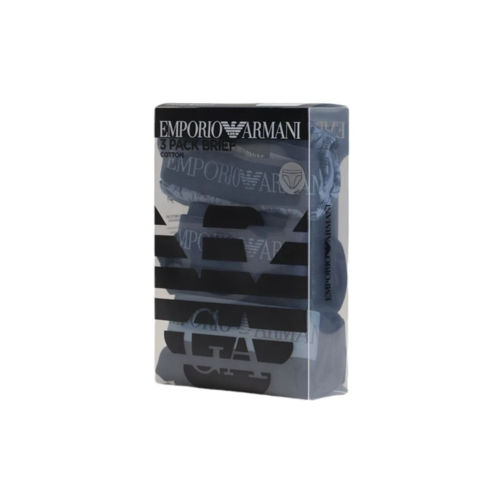 Emporio Armani Blauwe Polyester Ondergoed Collectie Herfst Winter Blue Heren