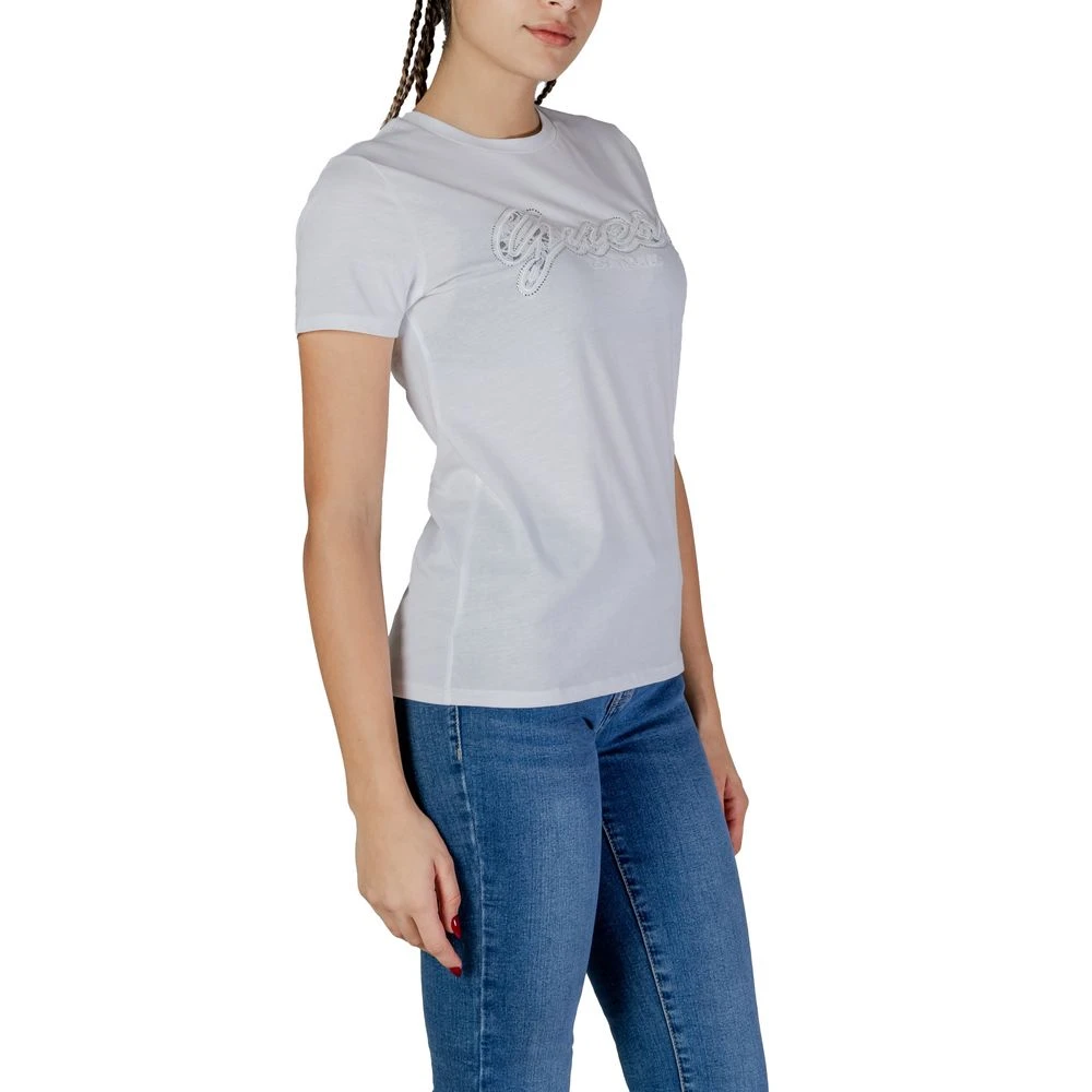 Guess Witte Katoenen Tops & T-Shirt White Dames