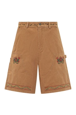 Floral Embroidered Shorts