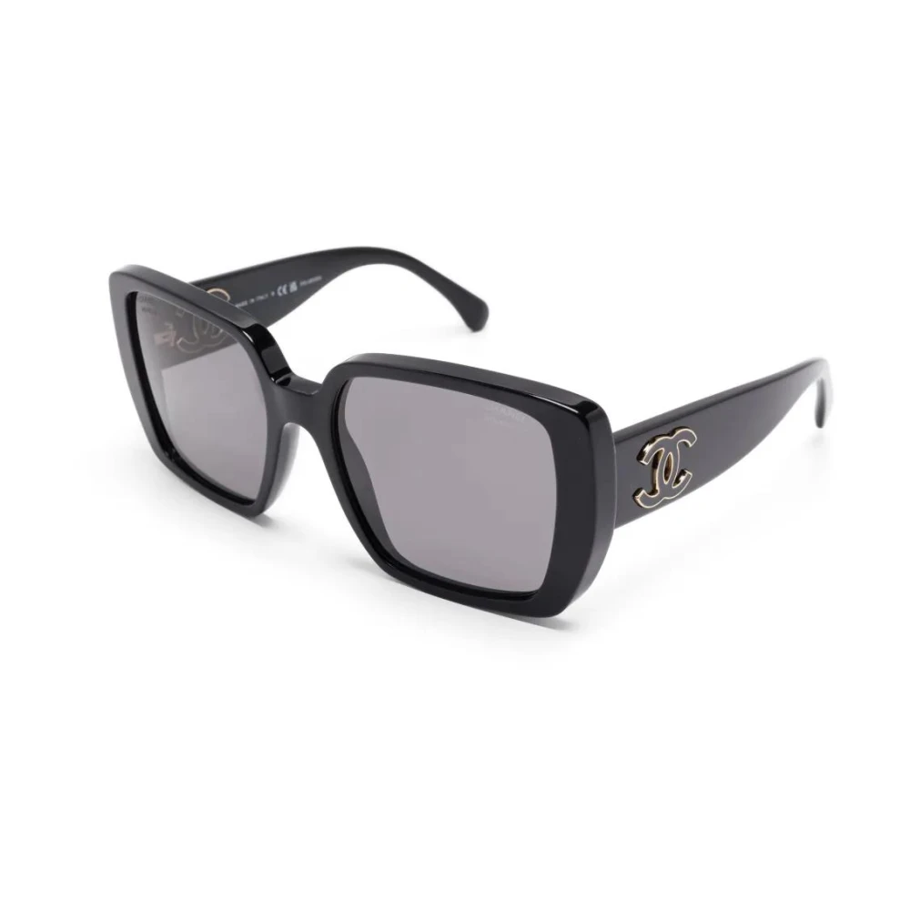 Chanel Women's Black Sunglasses, 54 Mm, Square Sunglasses