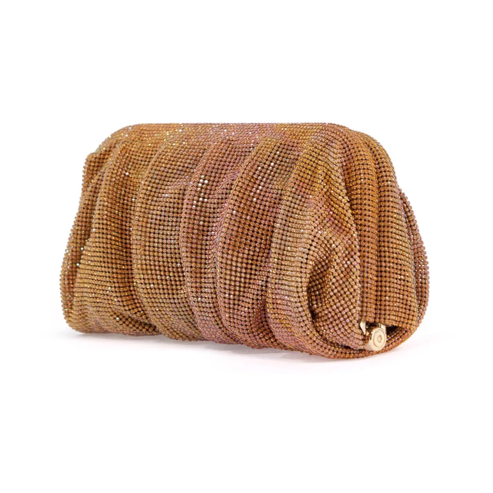 Benedetta Bruzziches Elegante Strass Mesh Tas Yellow Dames