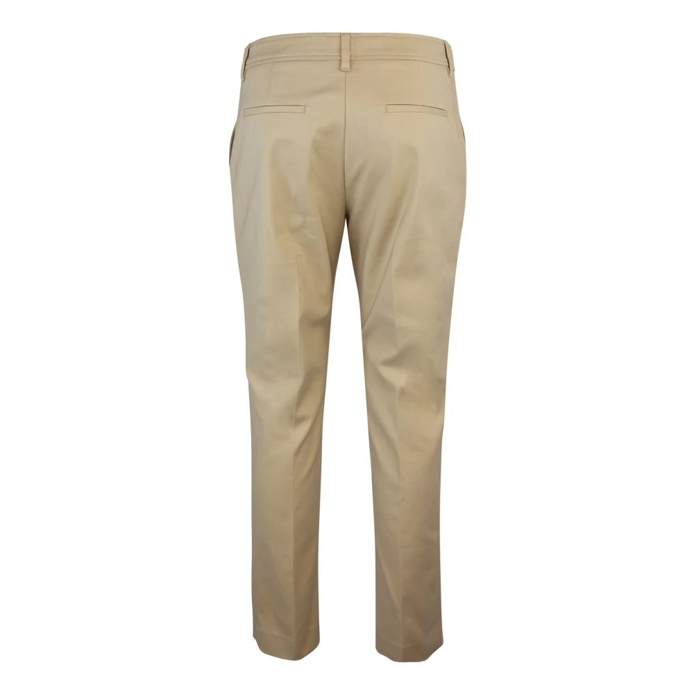 Liu Jo Beige Katoen Stretch Sigaret Broek Beige Dames