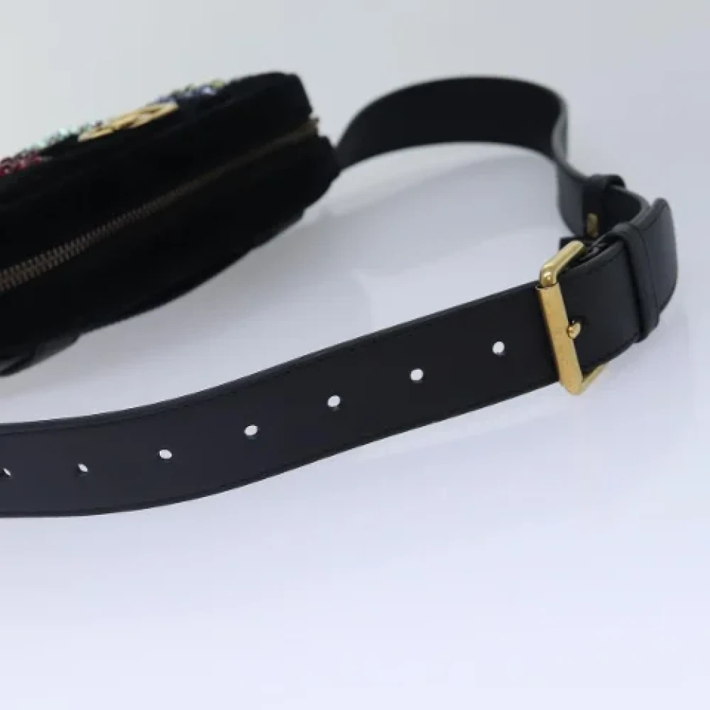 Gucci Vintage Pre-owned Canvas crossbody-bags Black Dames