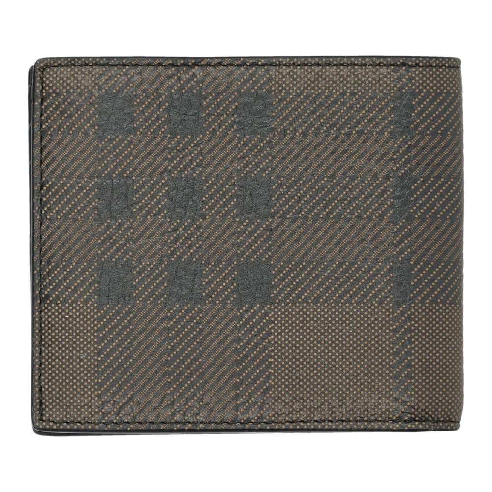 Burberry Leren B Shield Bifold Portemonnee Gray Heren