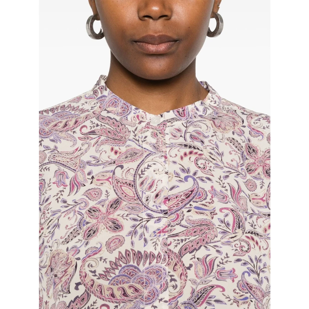 Isabel Marant Étoile Overhemd met Paisley Print en Box Pleat Multicolor Dames