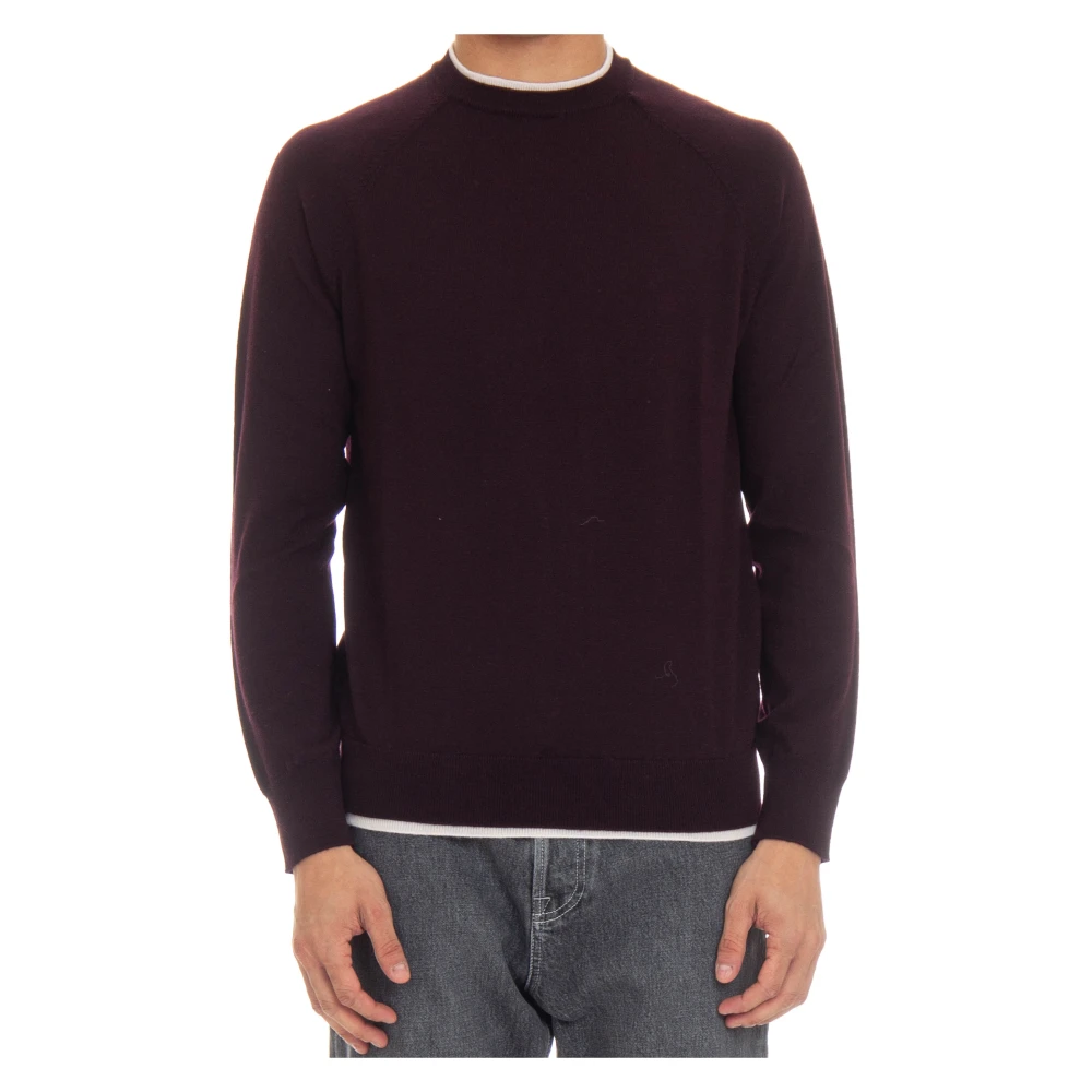 Eleventy Bordeaux Sweaters met Italiaans garen Red Heren