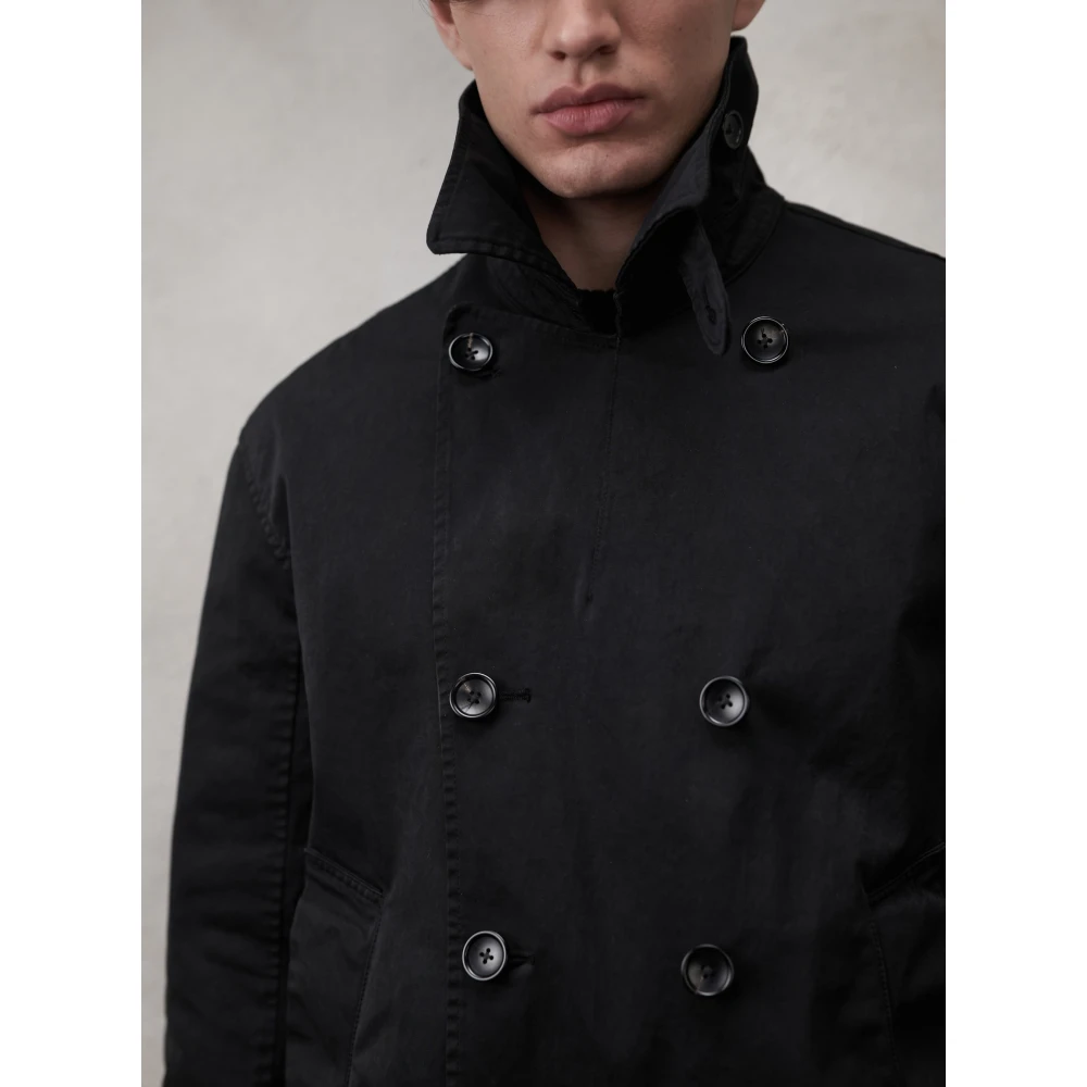 Ten C Klassieke Peacoat in Zwart Black Heren