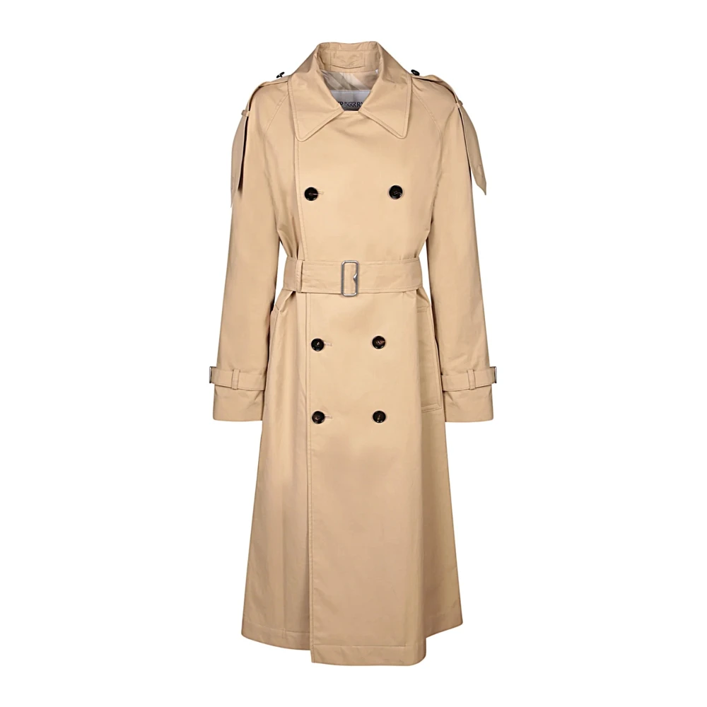 Burberry Stijlvolle Wollen Jas Beige Dames