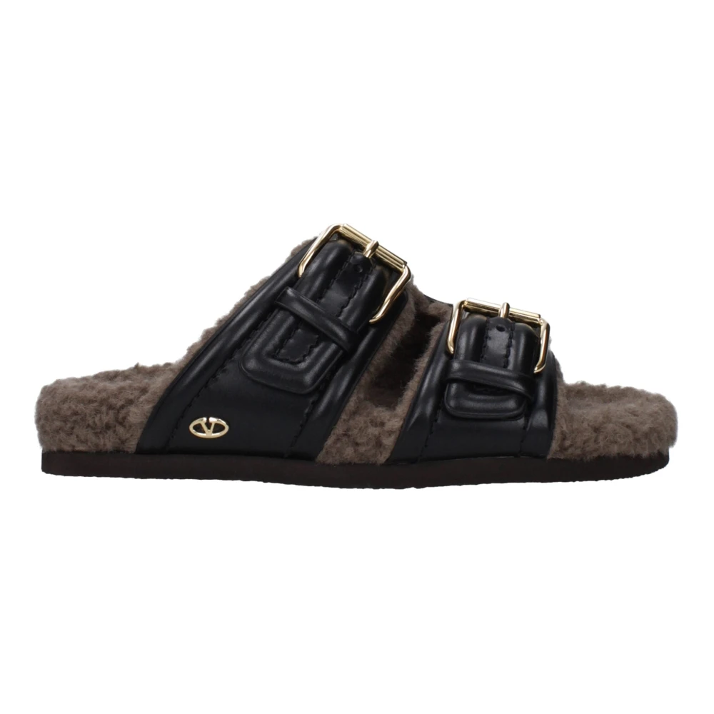 Valentino Garavani F82631 Slippers - Female - Sliders - Black - 3 1/2 Uk - Shoes