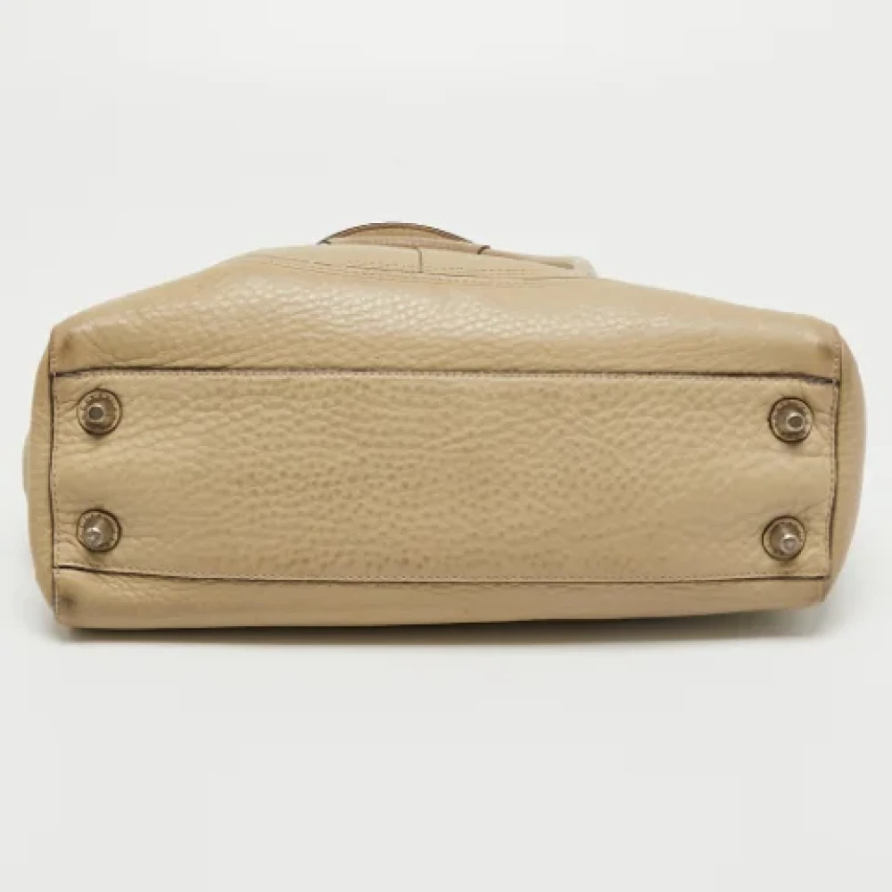 Coach Pre-owned Leather totes Beige Dames