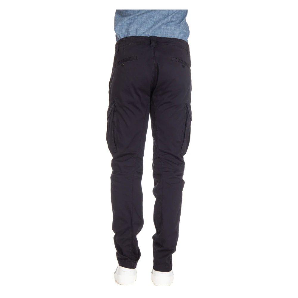 C.P. Company Blauwe Katoenen Broek Ritssluiting Blue Heren