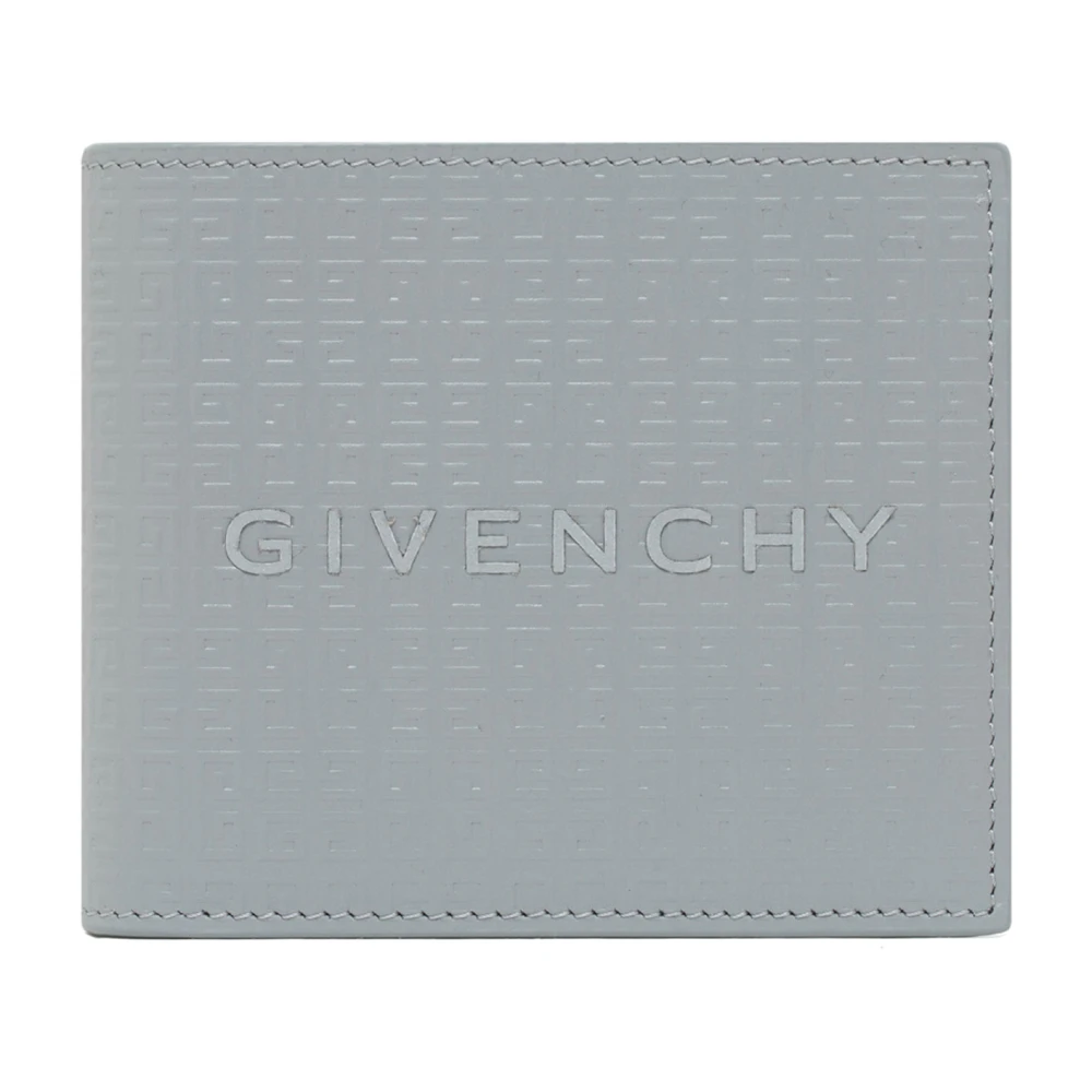 Givenchy Leren Portemonnee met 4G Print Gray Heren