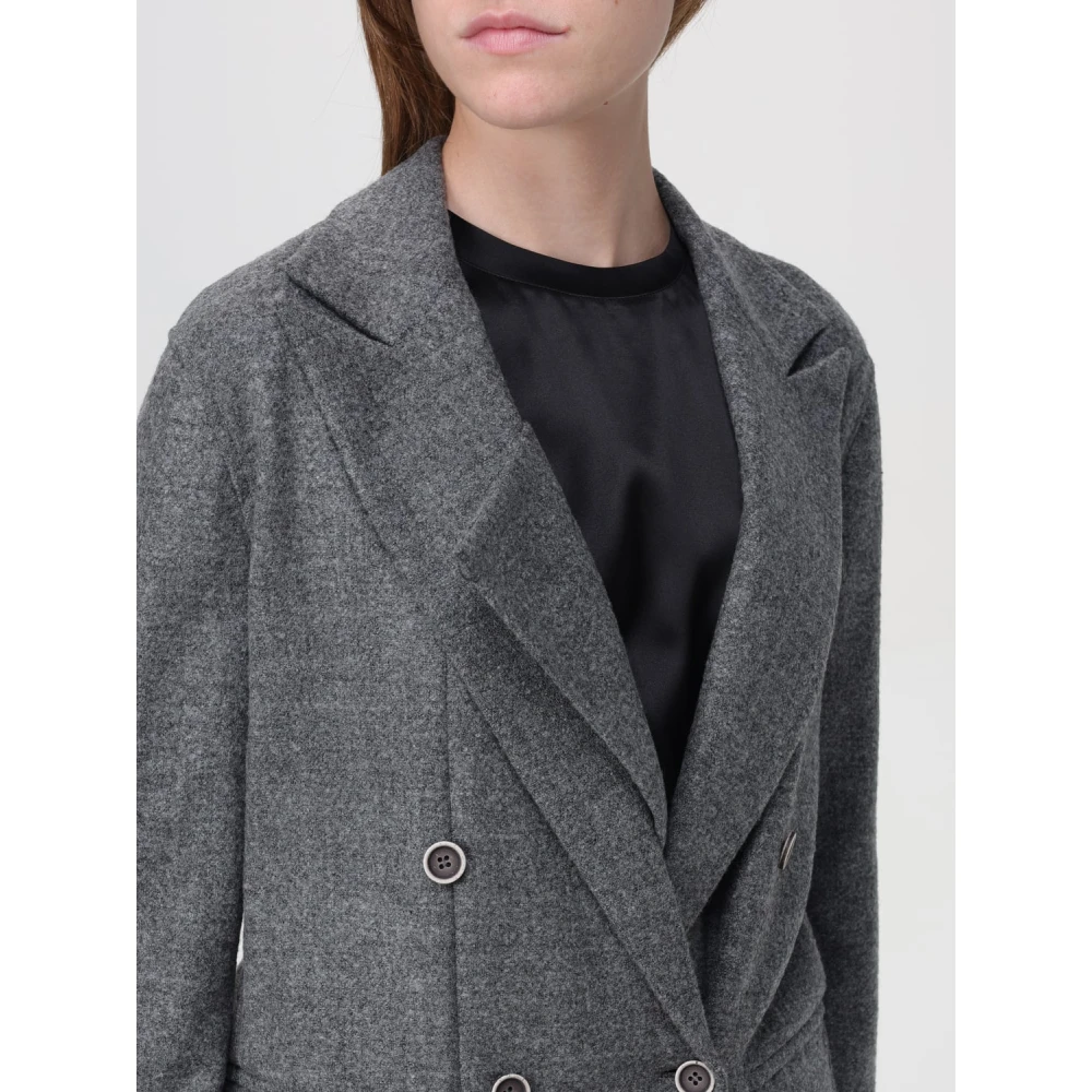 Emporio Armani Blazer Jas voor Stijlvolle Look Gray Dames