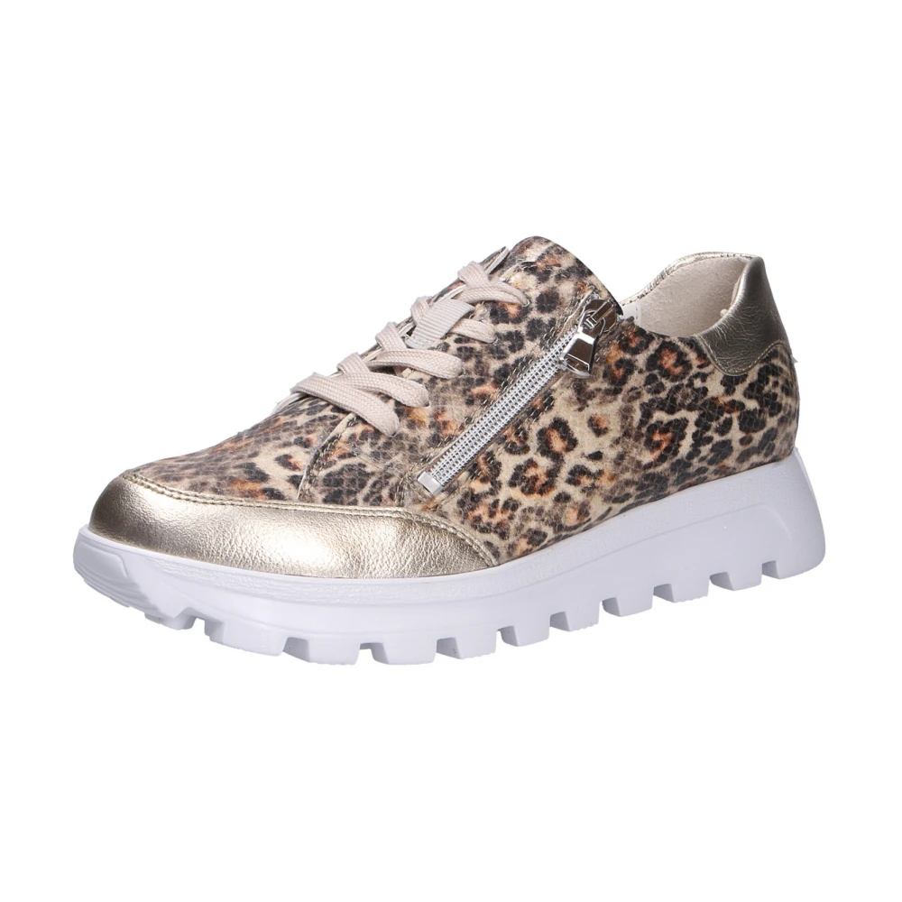 Waldläufer Comfort Veterschoen van Fijn Leer Dames Schoenen Bruin
