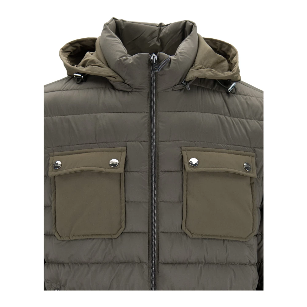 Herno Zip Jas met Afneembare Capuchon Green Heren