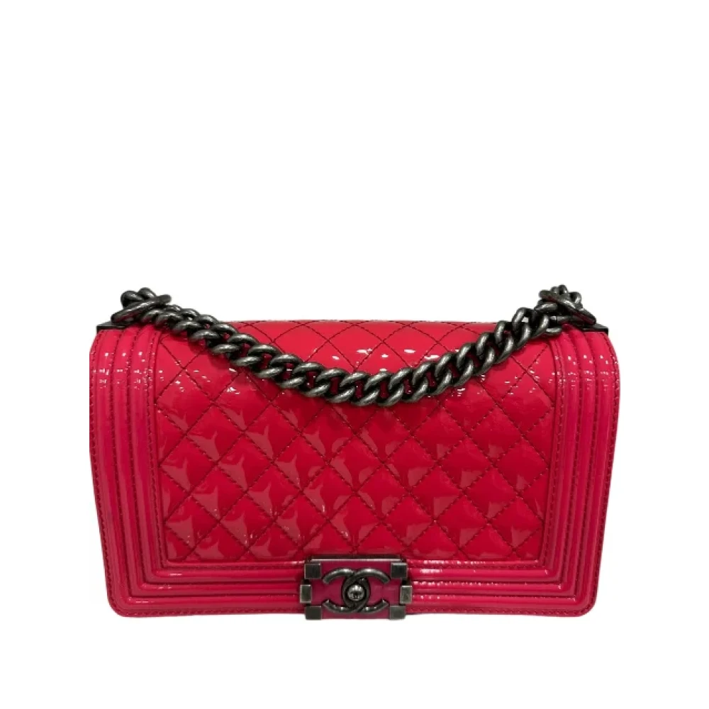 Chanel Vintage Pre-owned Leather chanel-bags Pink Dames