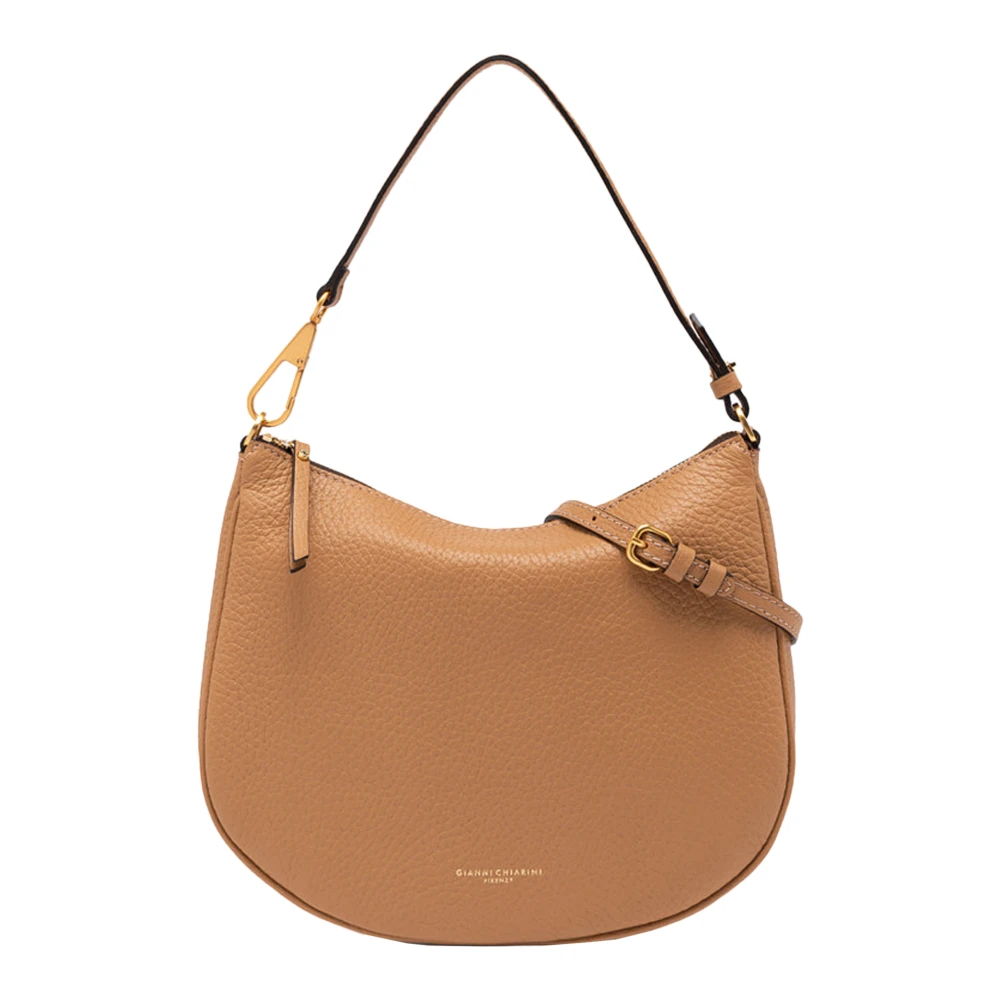 Gianni Chiarini Bruine schoudertas met ritssluiting Brown Dames
