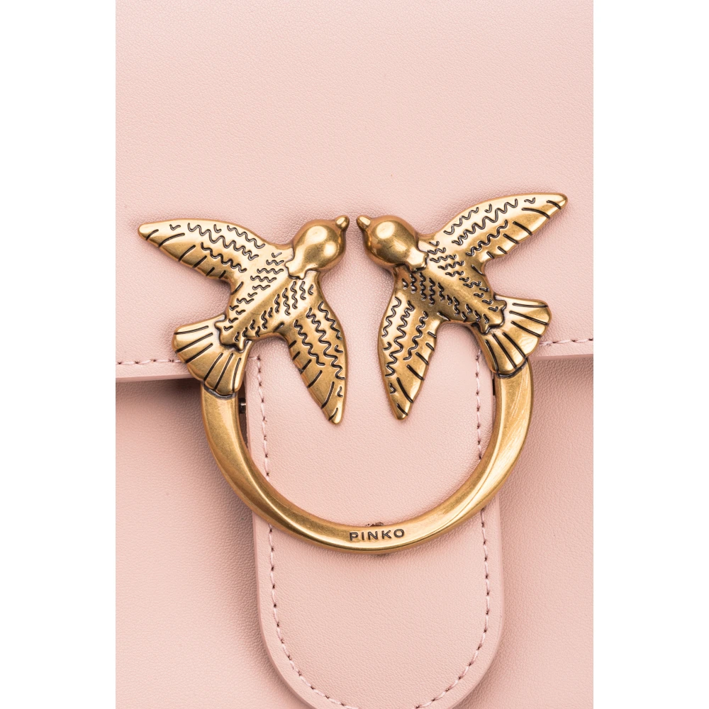 pinko Love Bag One in leer Pink Dames