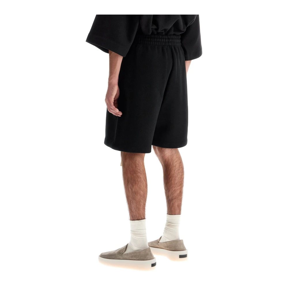 Fear Of God Sportieve Jersey Bermuda Shorts voor Mannen Black Heren