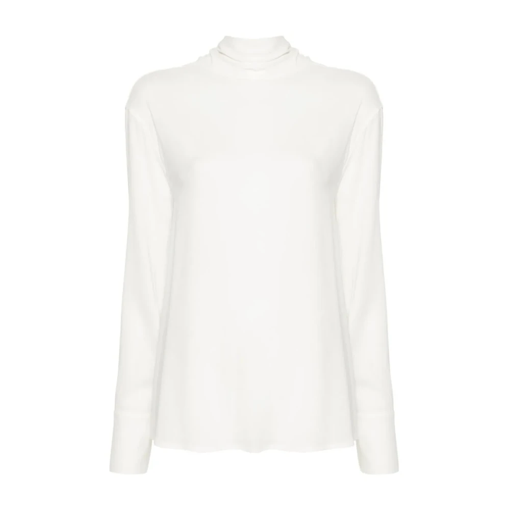 Fabiana Filippi White Long Sleeve T-Shirts, Female, Xs, Elegant Shirt