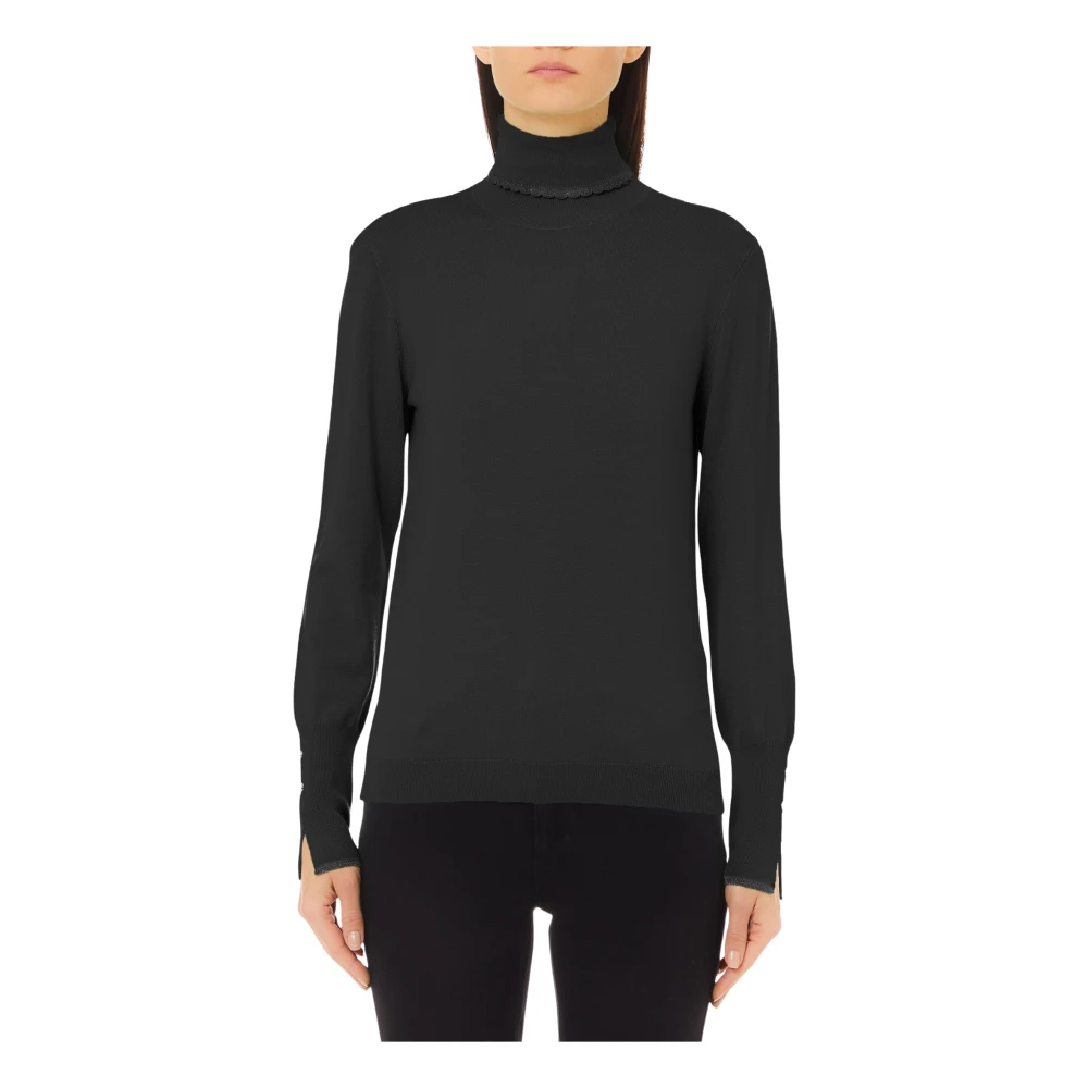 Liu Jo Gesloten Gebreide Trui Black Dames