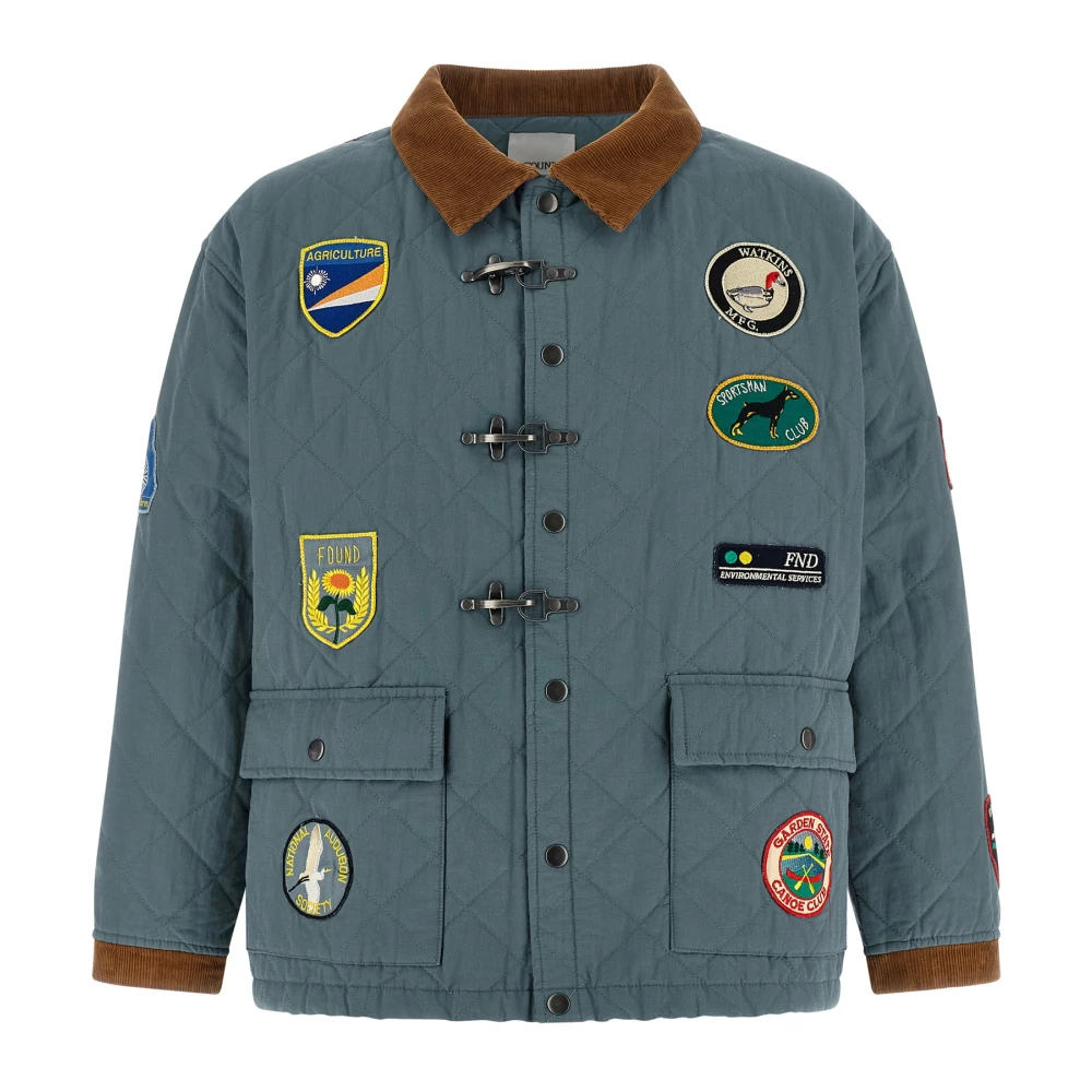 Found Herr Blå Jackor Xl, Bomull, Farmstead Quilt Patch Jacket