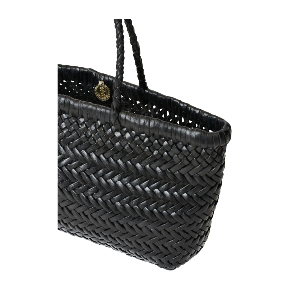 Dragon Diffusion Zwarte Leren Mini Schoudertas Black Dames