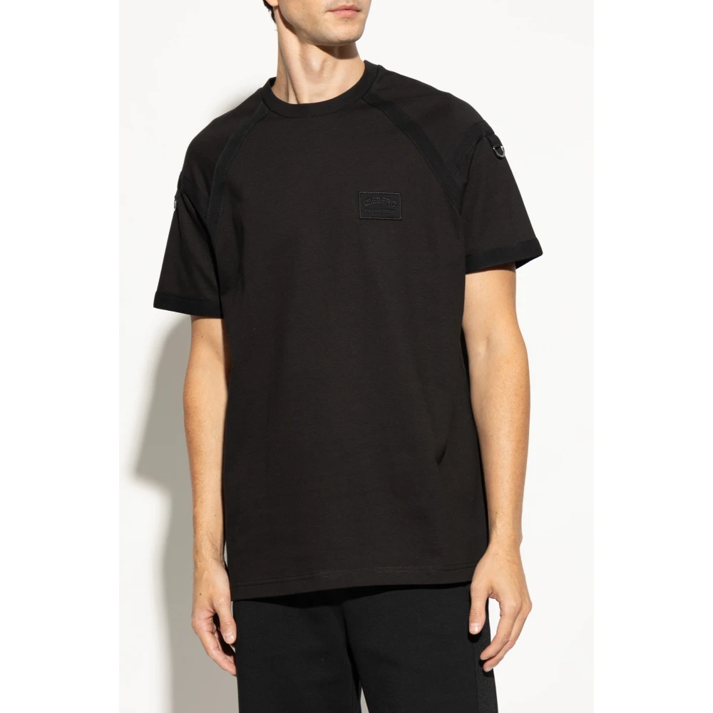 Iceberg T-shirt met logo Black Heren