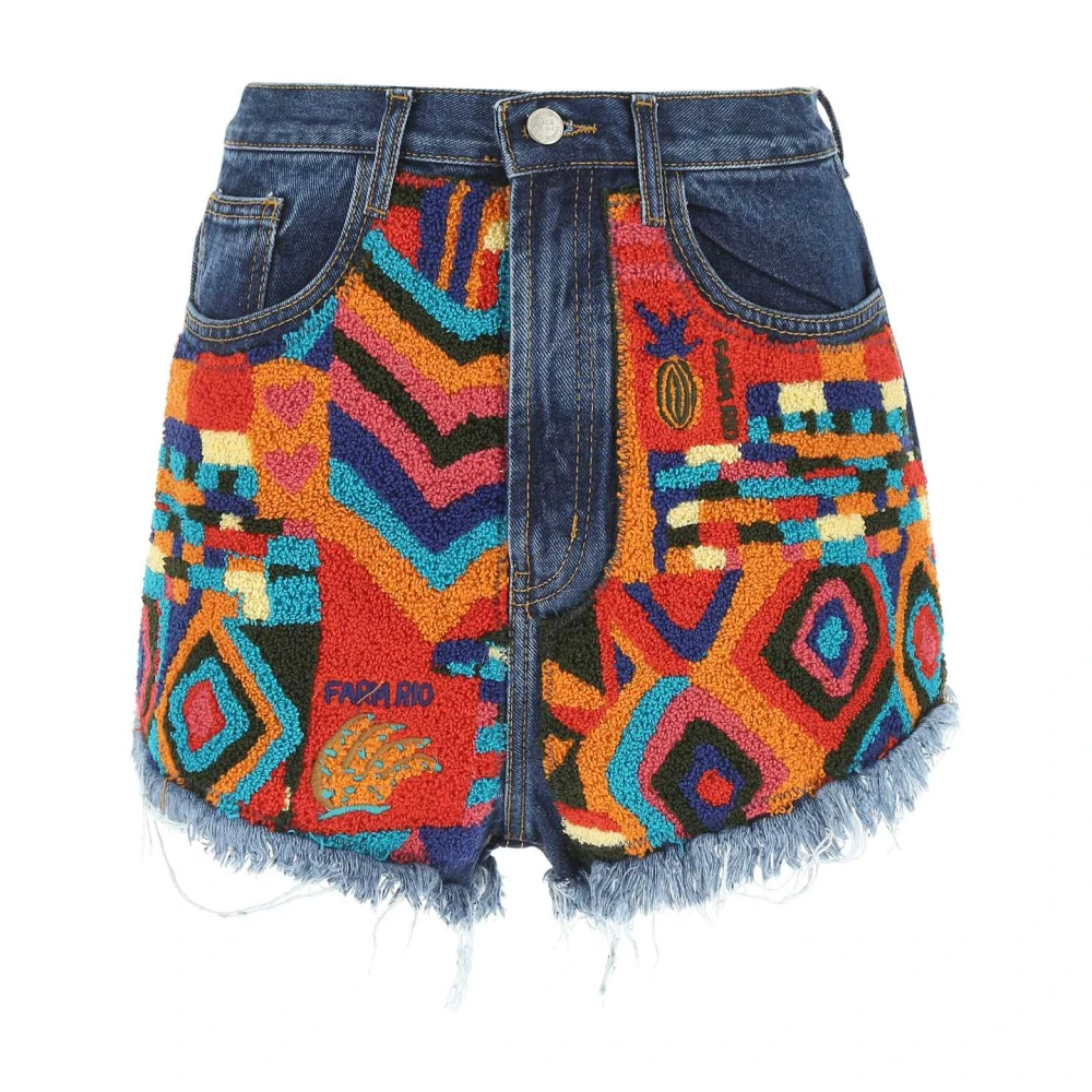 Farm Rio Stijlvolle Denim Shorts voor Vrouwen Multicolor Dames