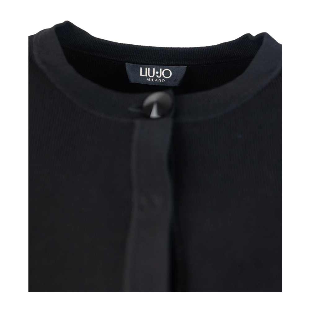 Liu Jo Zwarte Vest NorHeren Pasvorm Ronde Hals Black Dames