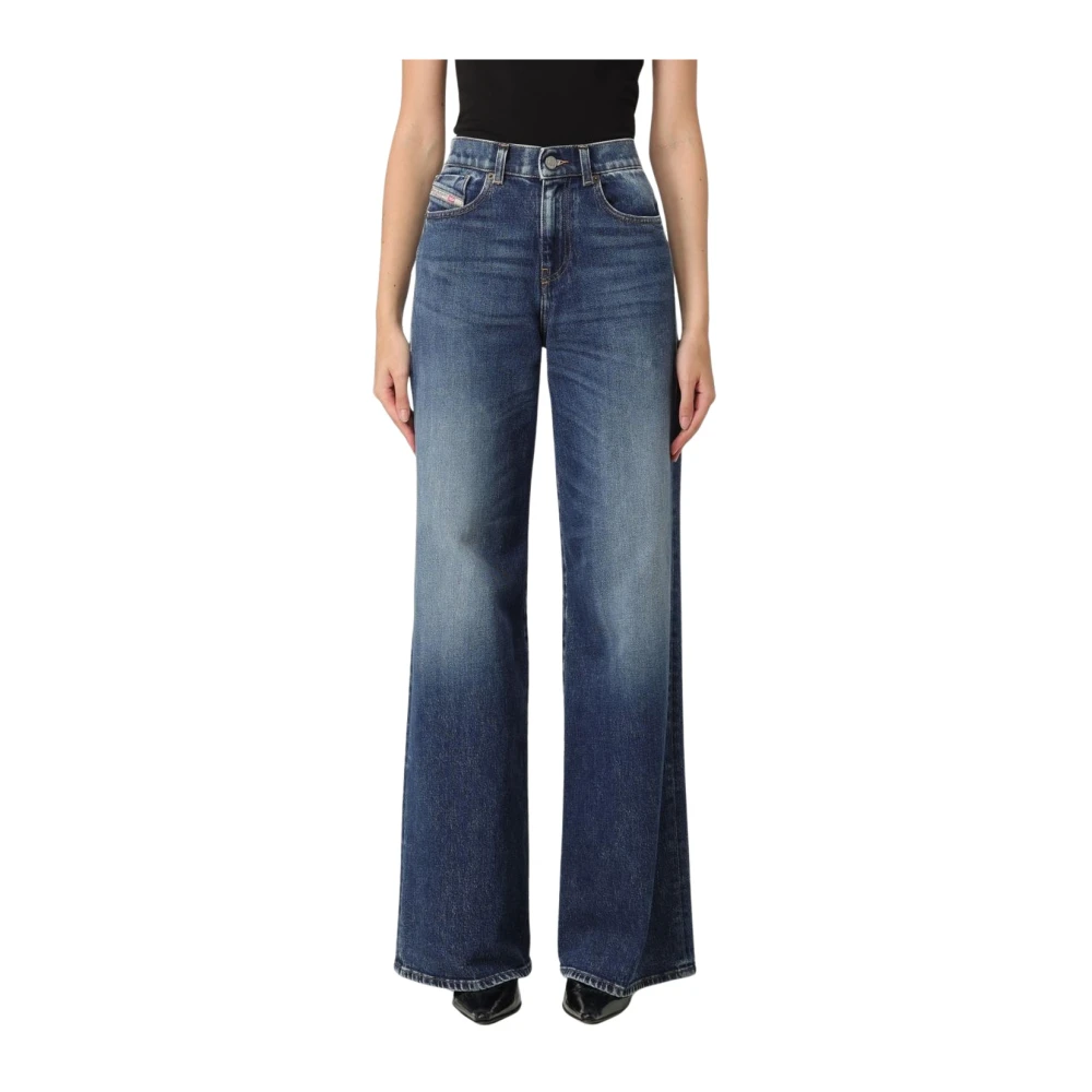 Diesel Vrouw Blauw Jeans Dames, W27, Denim, Wide Leg Jeans