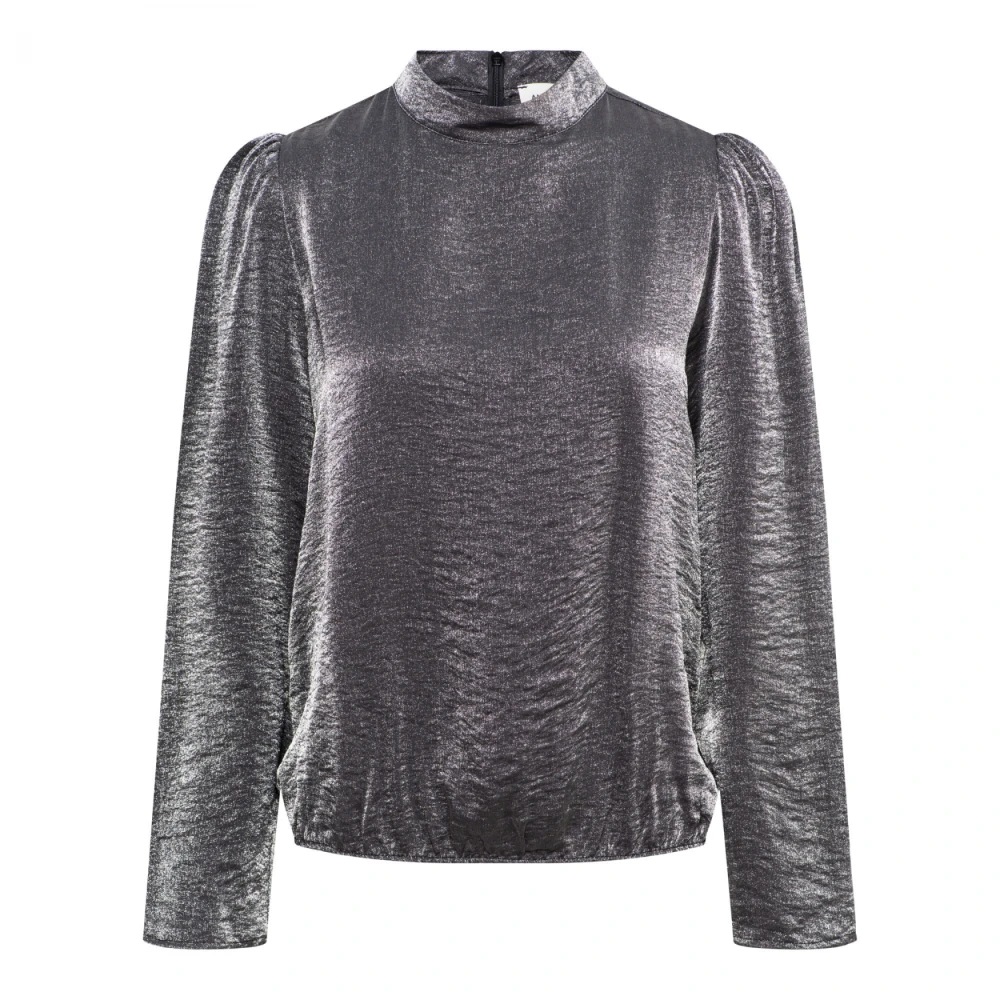 &Co Woman Bloes met lange mouwen en V-hals Gray Dames