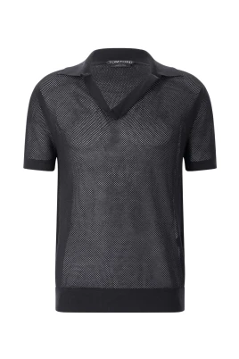 Silk Crochet Polo