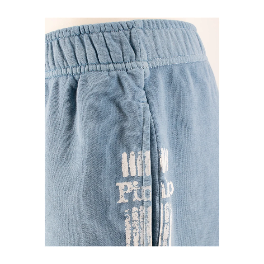 pinko Sportieve katoenen fleece shorts Blue Dames
