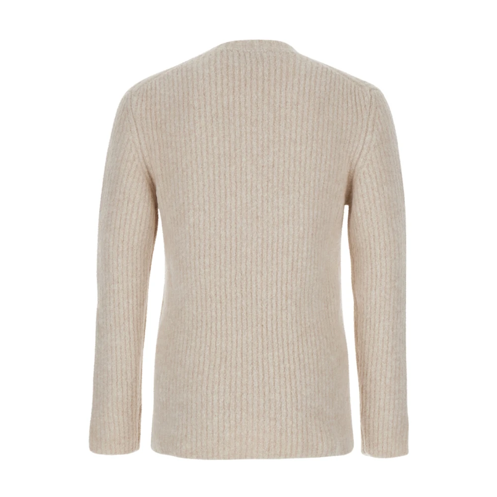Autry Trui met ronde hals en logopatch Beige Heren