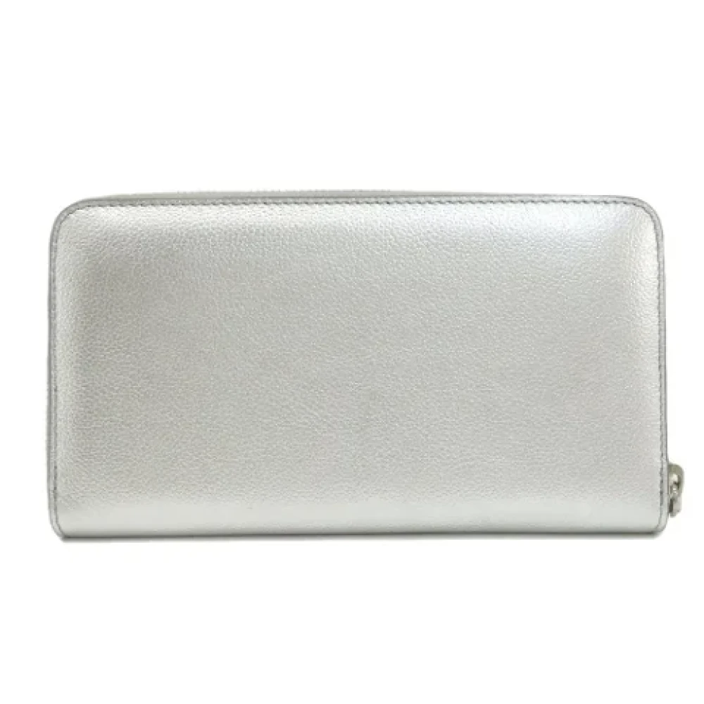 Jimmy Choo Pre-owned Leather wallets Gray Dames