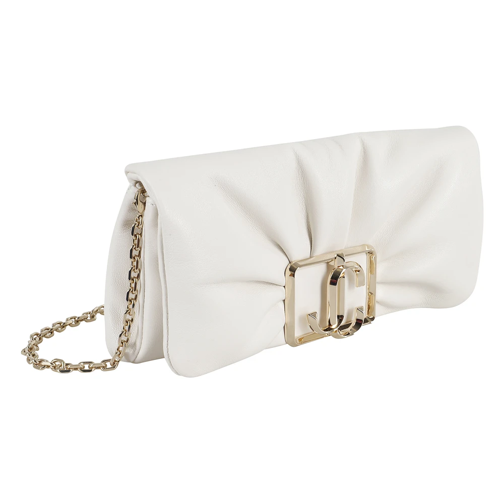 Jimmy Choo Stijlvolle Portemonnee met Ketting White Dames